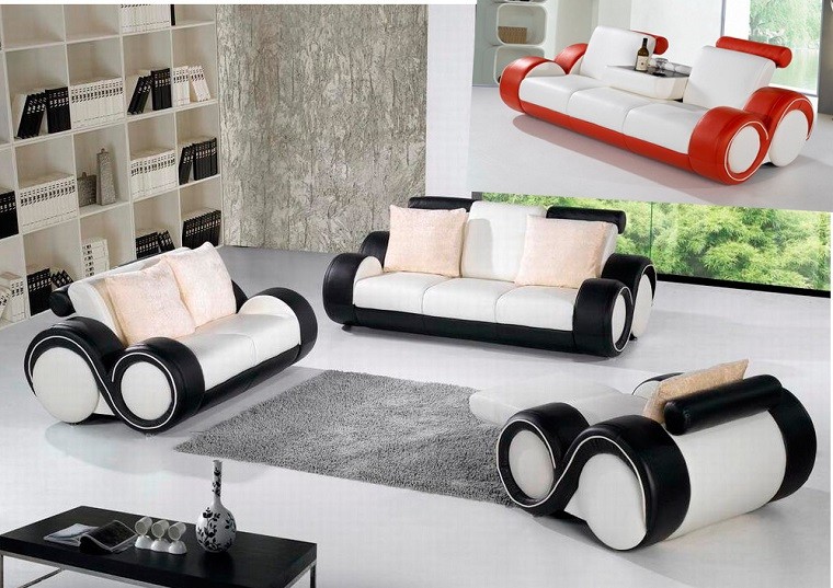 futurista redondo sofa creativo cojines