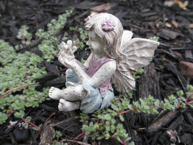 hada piedra decoracion jardin