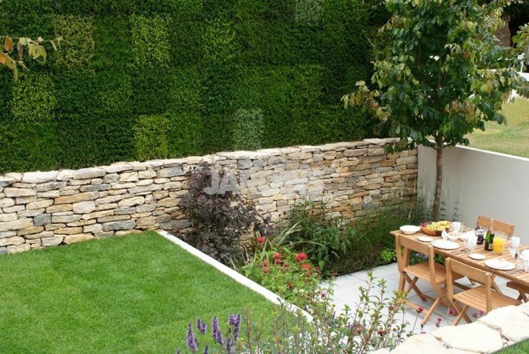 jardin pequeño terraza nivelada