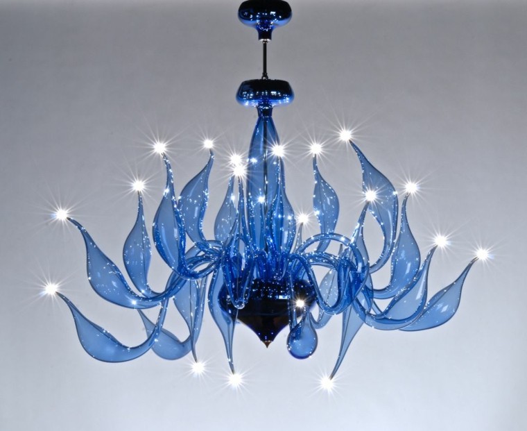 lamparas de diseño azul luces diseño