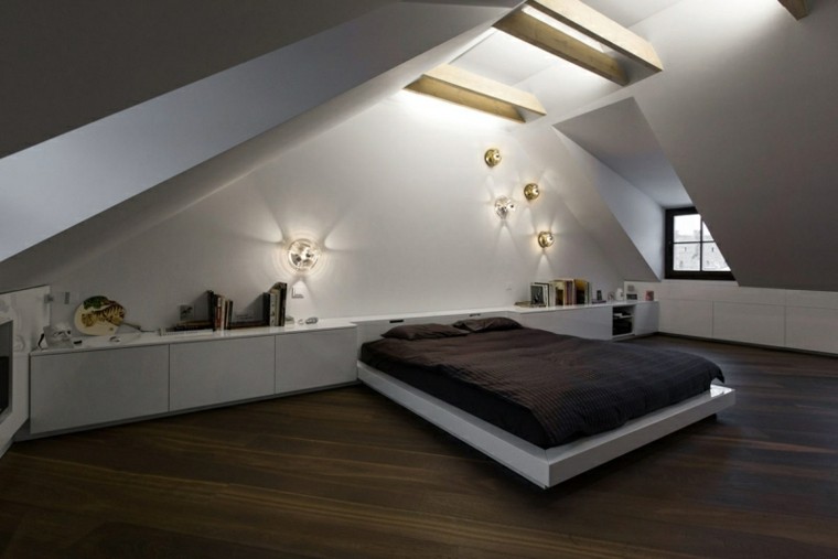 lamparas pared dormitorio moderno paredes blancas ideas