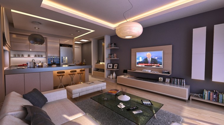 luces led salon televisor