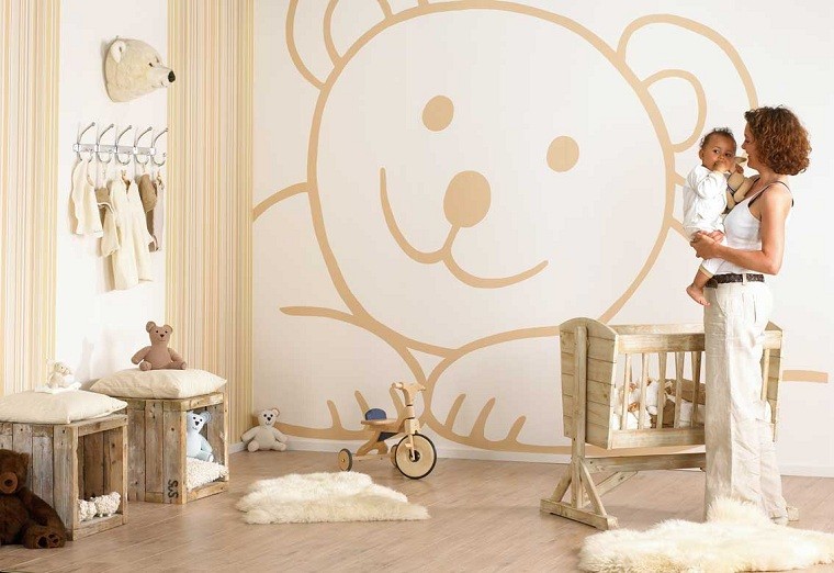 madera cajones oso pared decoracion