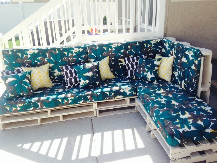 madera patio mueble diy sofa amplio