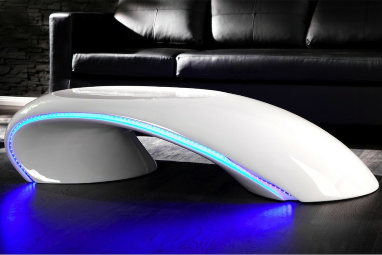 mesa moderna luces led salon