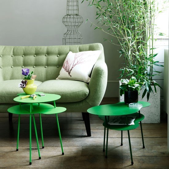 mesas cafe metal color verde sofa planta ideas