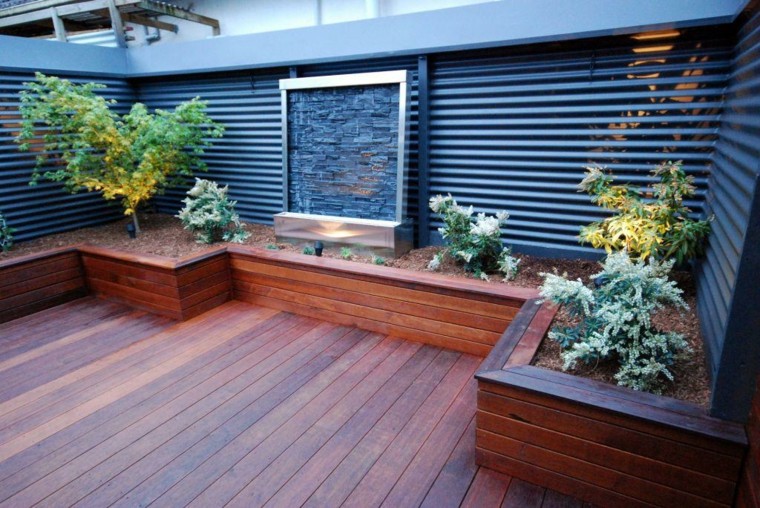 suelo de madera metal muro lamparas proyector madera