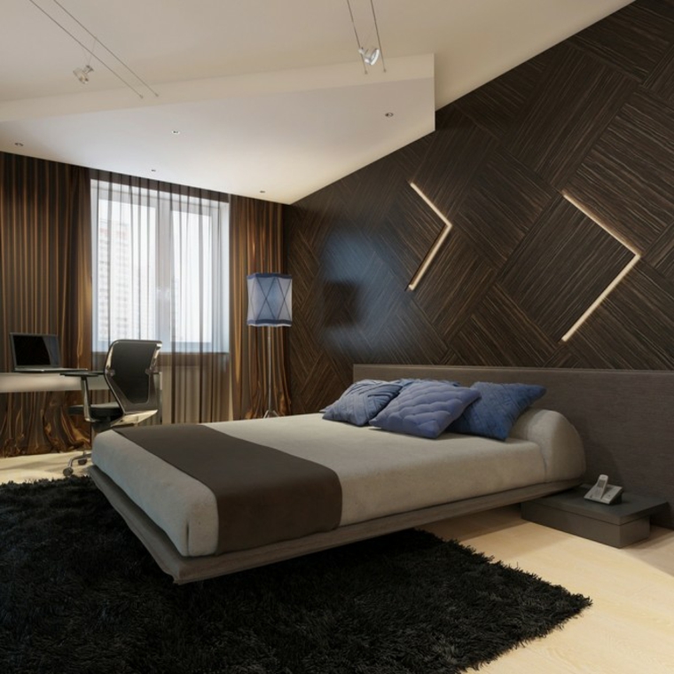 moderno madera textura pared led