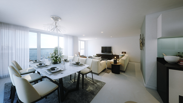 muebles de comedor a juego con los del salón muebles comedor abierto salon color blanco ventanal ideas