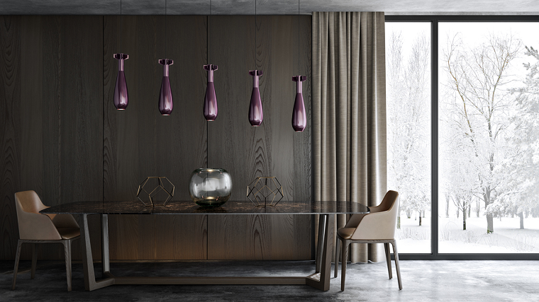 ideas interesantes de lámparas para el salón muebles comedor mesa cristal ideas moderno
