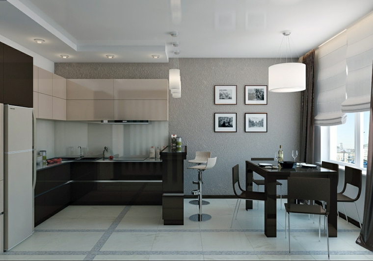 muebles de cocina color negro