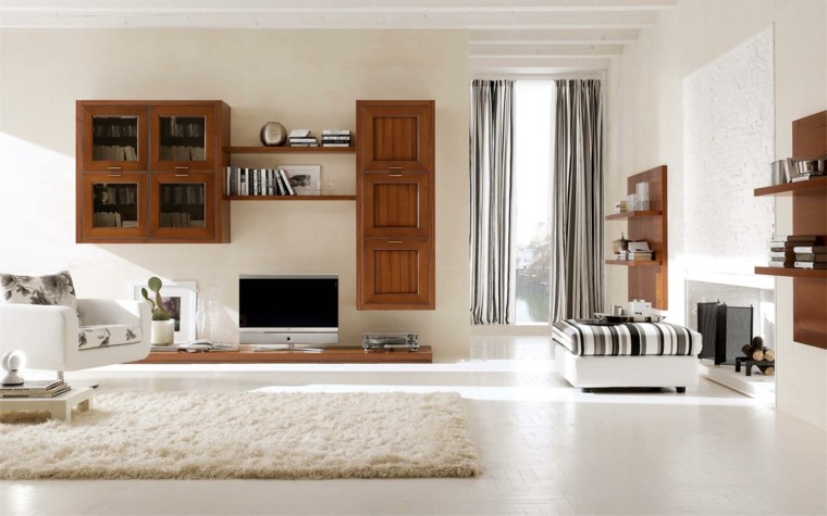 muebles de salon modernos seccion madera
