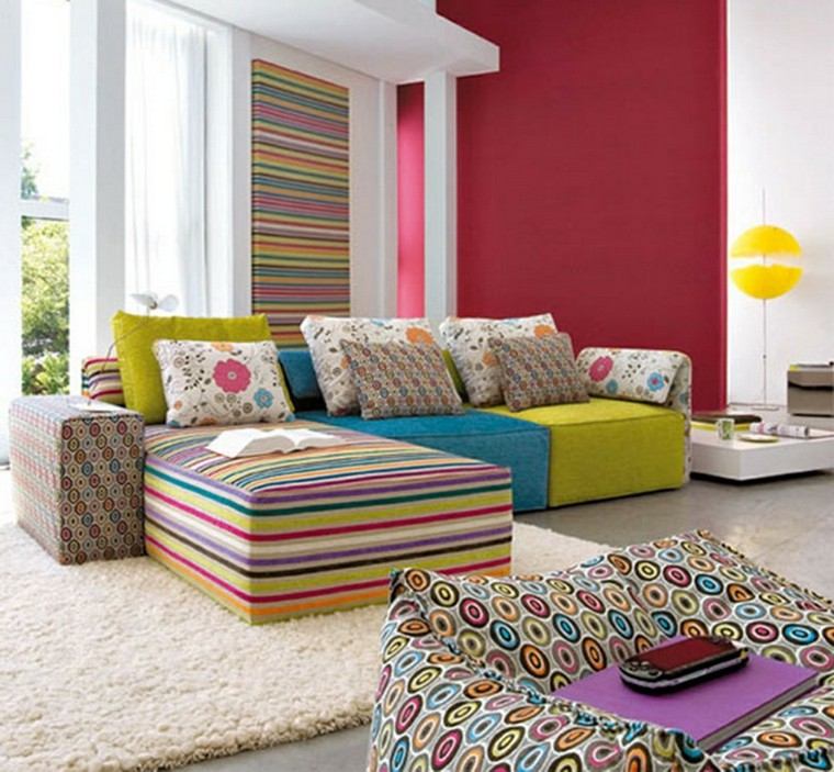 muebles diseño muchos colores suaves
