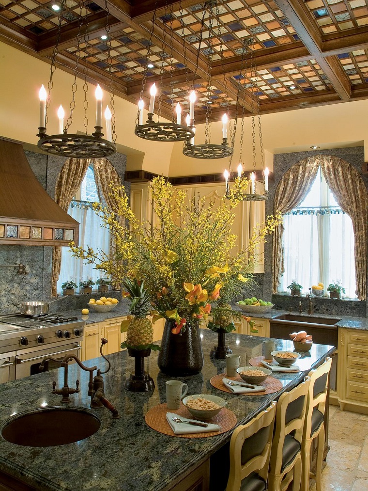muebles vintage cocina candelabros lavabo ideas