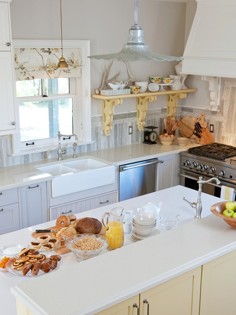 muebles vintage cocina estante lampara original ideas