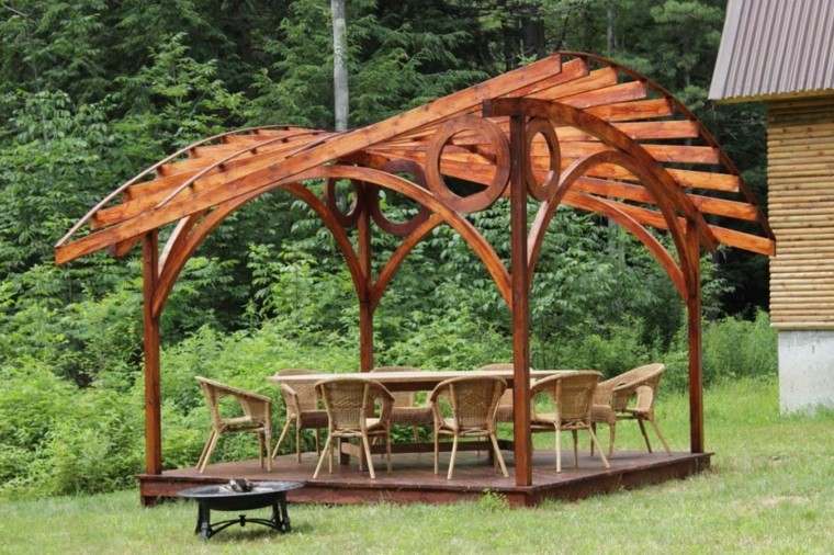 Pergolas de madera para el jardín - más de cincuenta ideas