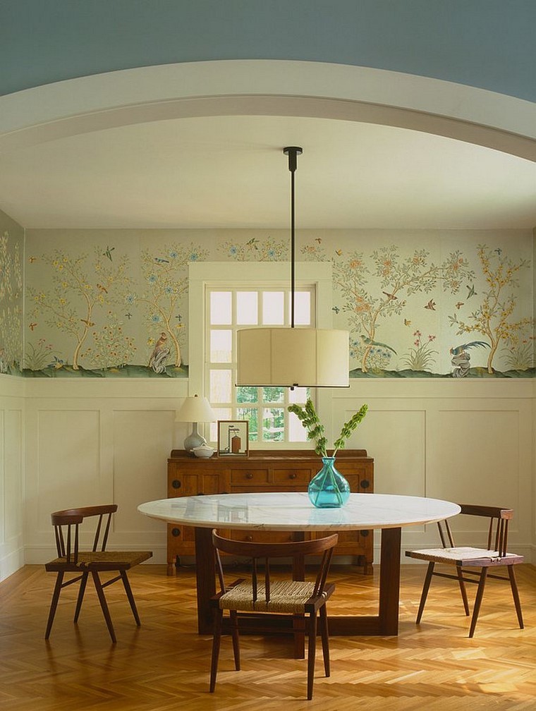 papel para paredes estilo clase comedor ideas