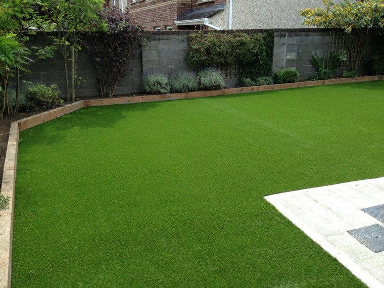 parcela jardin hierba cortada verde