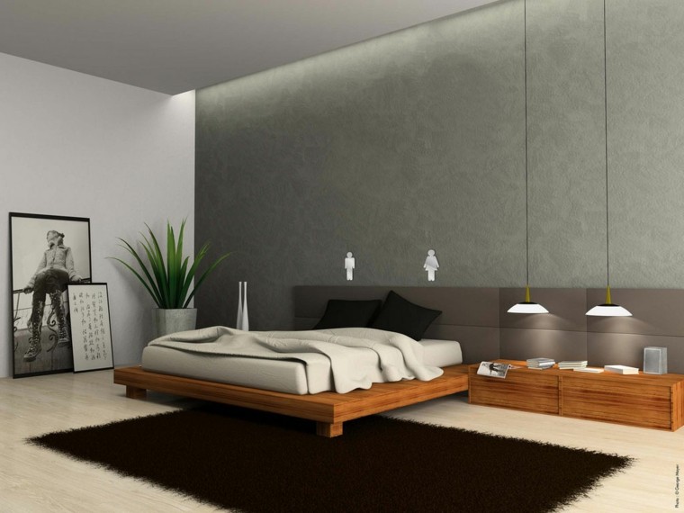 Revestimiento de paredes de dormitorios - 50 ideas