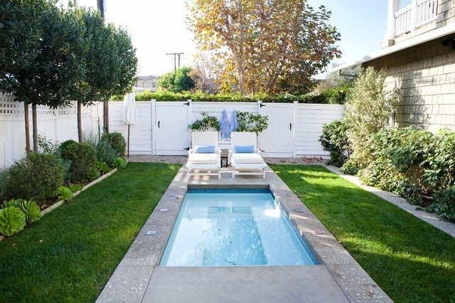 piscina moderna rectangular estanque jardin