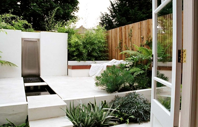 estanque corto puerta atractivo jardin agua estanque