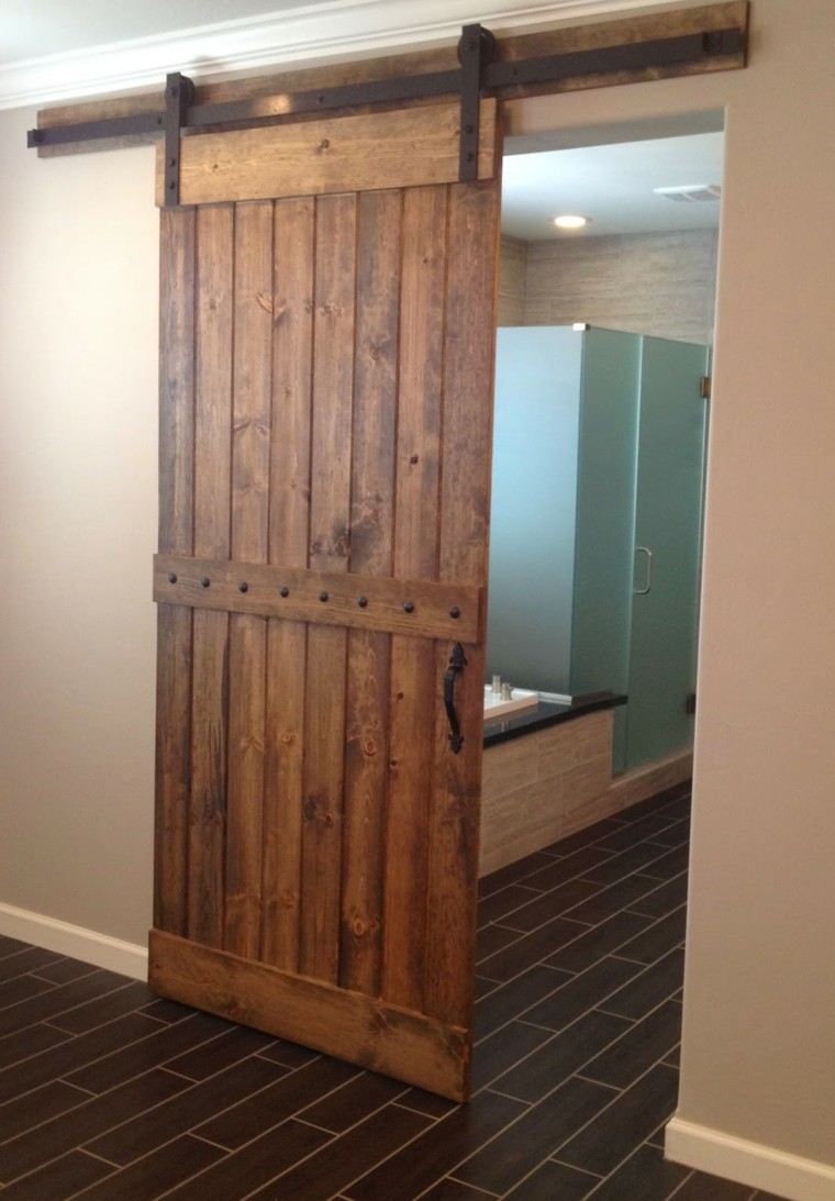 Puertas correderas de madera para el cuarto de baño