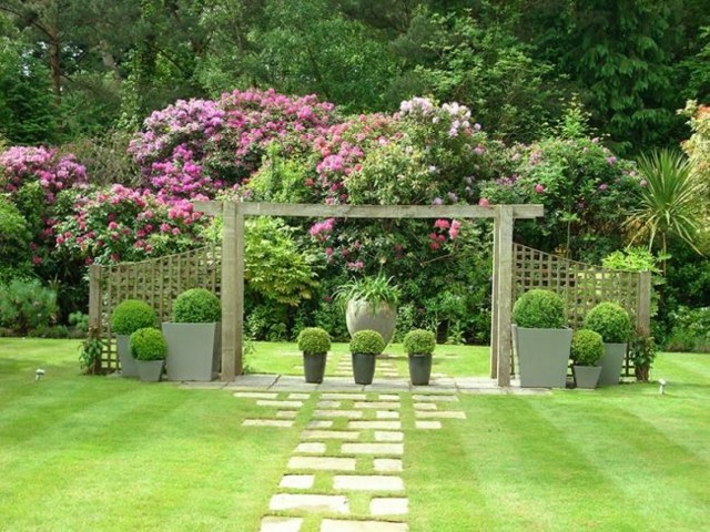 reja madera jardin plantas flores