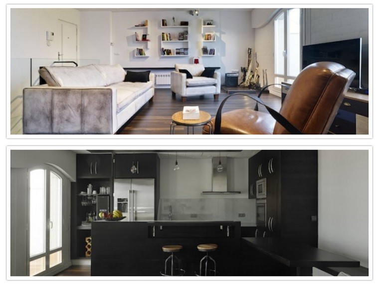 salon cocina duplex moderno espacio