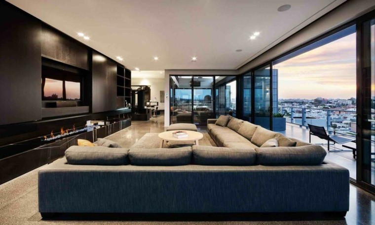 salones diseño muebles led sofa