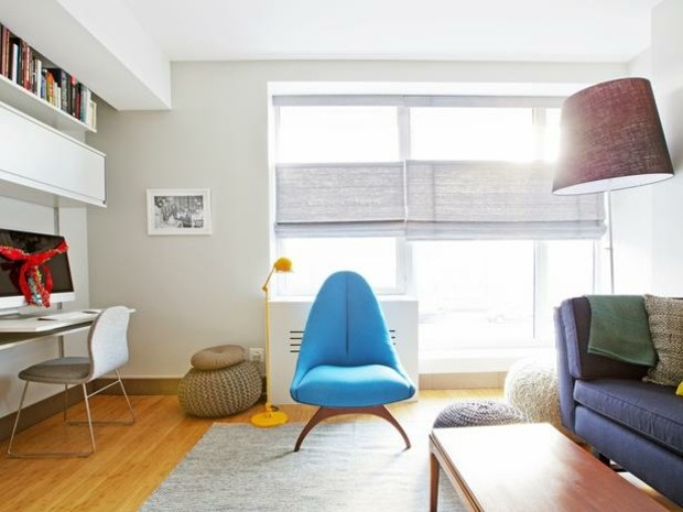 sillon color azul celeste moderno