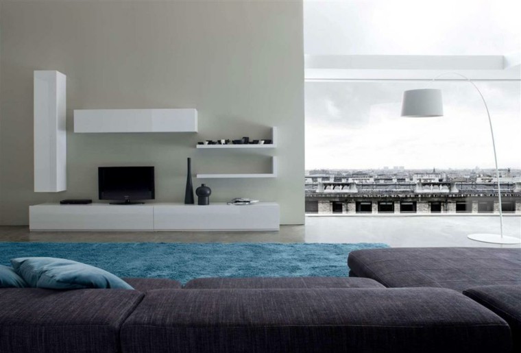 sofa color morado muebles blancos