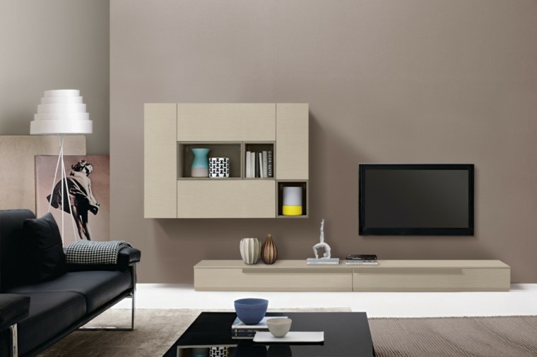 sofa negro mueble color beige