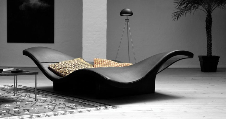 Muebles de salon modernos de cuero