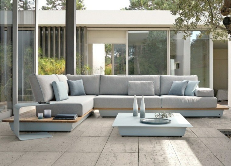 terraza moderna sofa grande comoda mesa cafe ideas