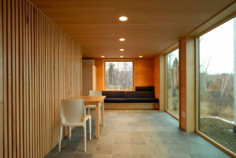 terraza moderna revestimiento madera