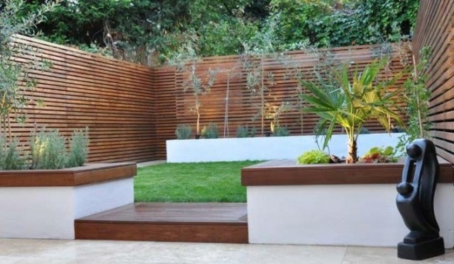 valla jardin madera teca patio