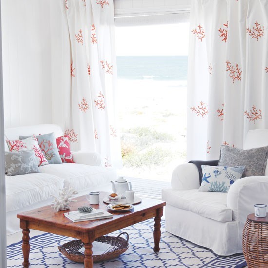 vistas mar casa playa salon blanco puro ideas