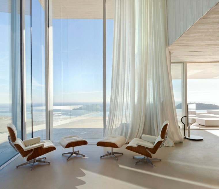 vistas preciosas mar sillones comodos taburetes cuero blanco ideas