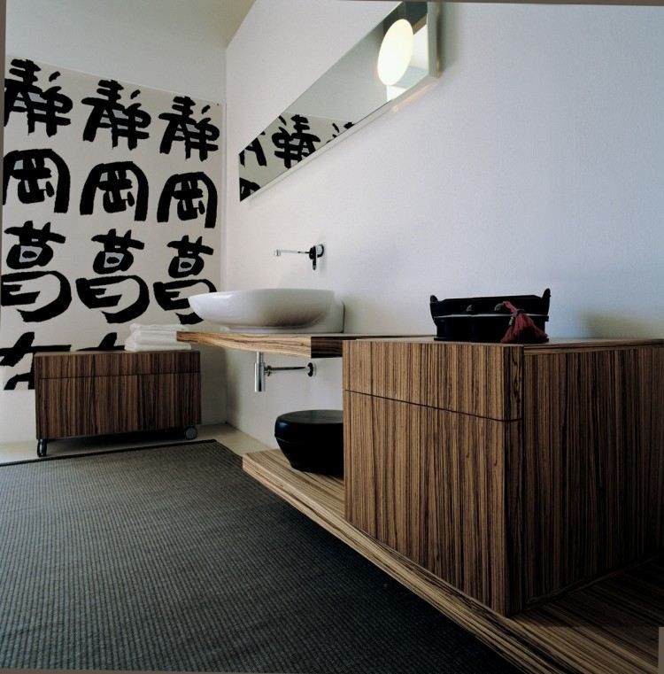 asiatico estilo luces negro letras pared