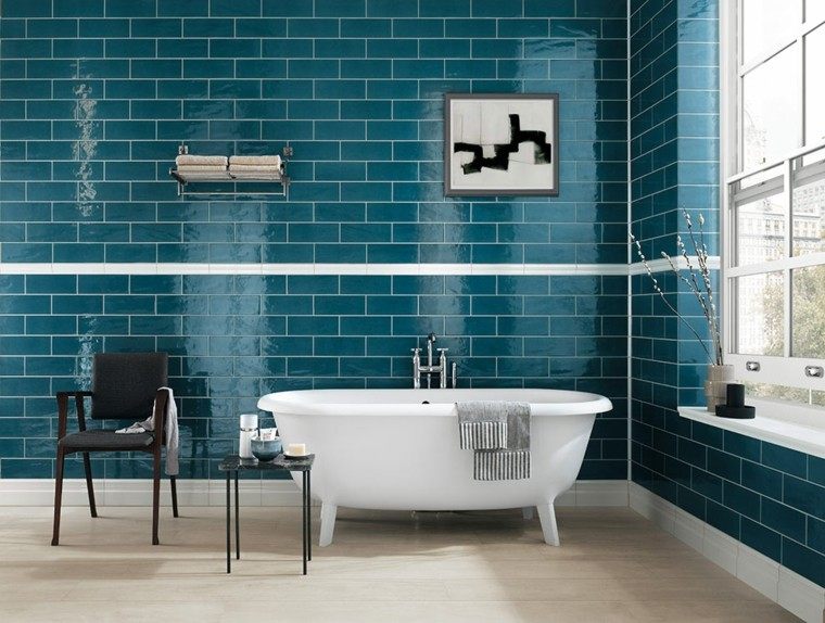 azulejos para baños ladrillos aguamarina 