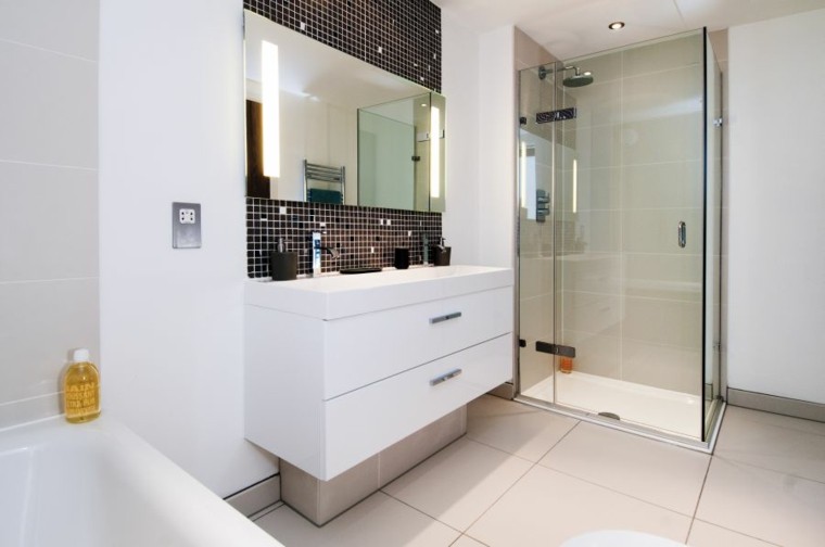 baño estilo moderno cabina ducha