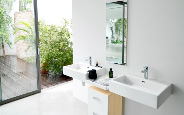 baño moderno estilo minimalista blanco