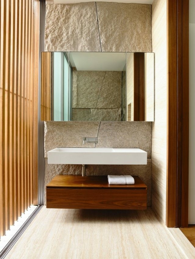 diseño de baño moderno baño estilo moderno pared piedra