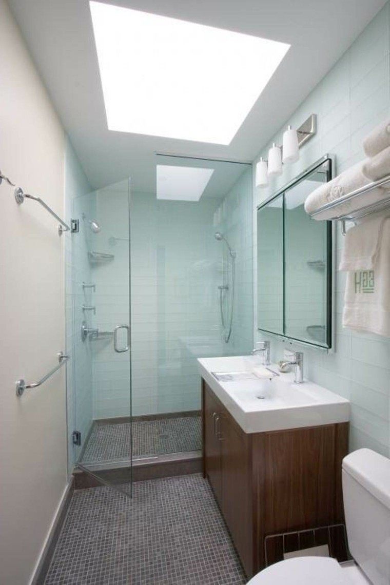 baño pequeño cabina ducha moderna 