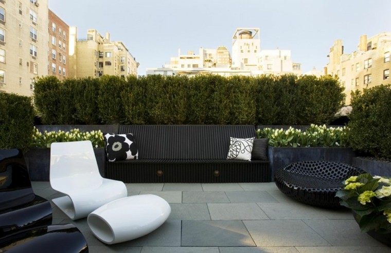 cojines floreados blanco tumbona patio muebles cojines