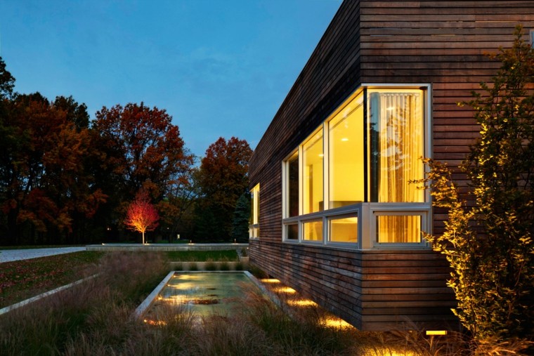 casa moderna paisaje minimalista seco