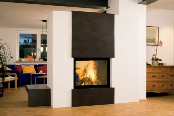 Chimenea diseño a dos caras- 50 ideas para entrar en calor.