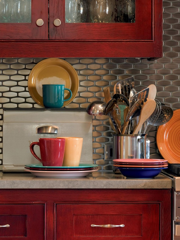cocina encimera granito armarios madera ideas
