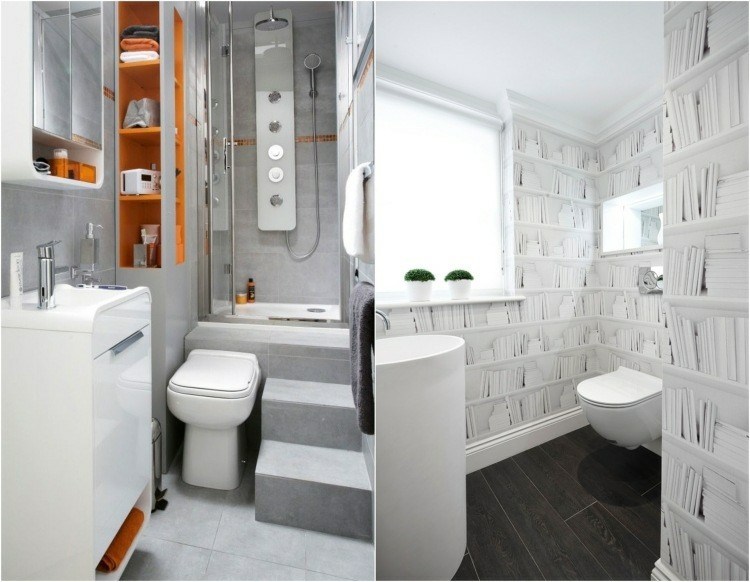collage diseño moderno baños pequeños