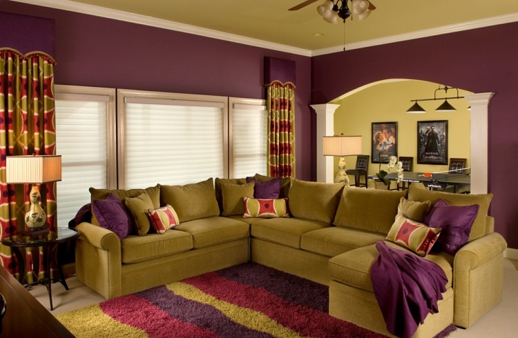 colorido variaciones purpura cortinas salon